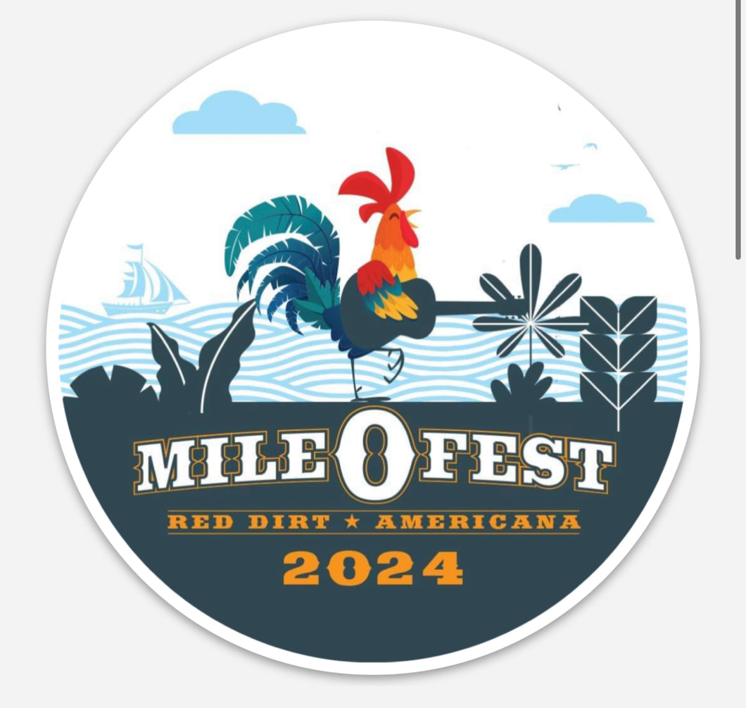 Annual Mile0Fest Poster Design Stickers