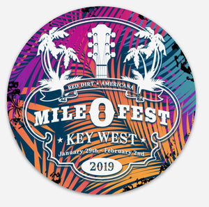 Annual Mile0Fest Poster Design Stickers