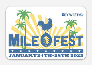 Annual Mile0Fest Poster Design Stickers