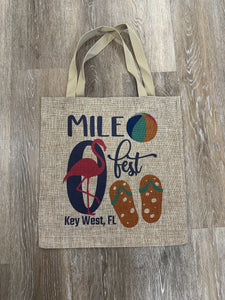 Closet Clean out! Mile0Fest Burlap “look” Tote