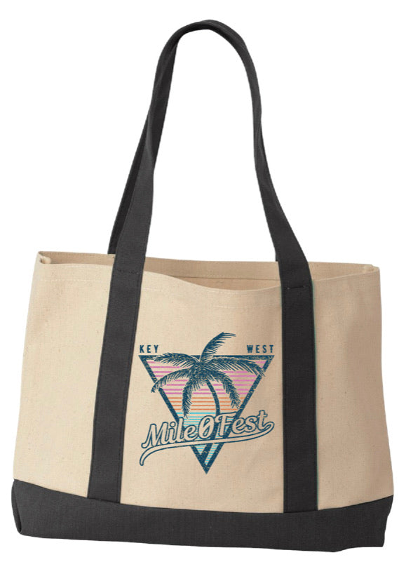 Mile 0 Fest Canvas Beach Bag