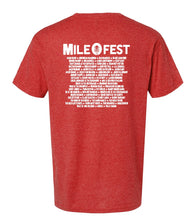 Load image into Gallery viewer, Closet Clean out! 2023 Mile0Fest Red Lineup Tee
