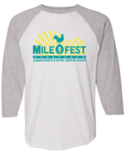 Load image into Gallery viewer, Closet Clean out! 2023 Mile0Fest Raglan Lineup Tee
