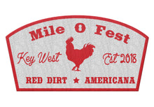 Load image into Gallery viewer, Closet Clean Out! Mile0Fest Red/White Woven Patch Hat
