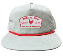 Load image into Gallery viewer, Closet Clean Out! Mile0Fest Red/White Woven Patch Hat
